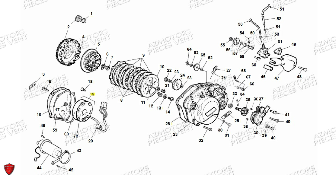 Embrayage Demarreur VENT PIECES HM 50 BAJA & 50 DERAPAPAGE RR (2010-2011)