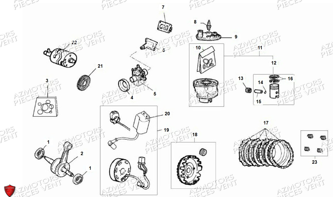Pieces Moteur VENT PIECES HM 50 BAJA & 50 DERAPAPAGE RR (2010-2011)