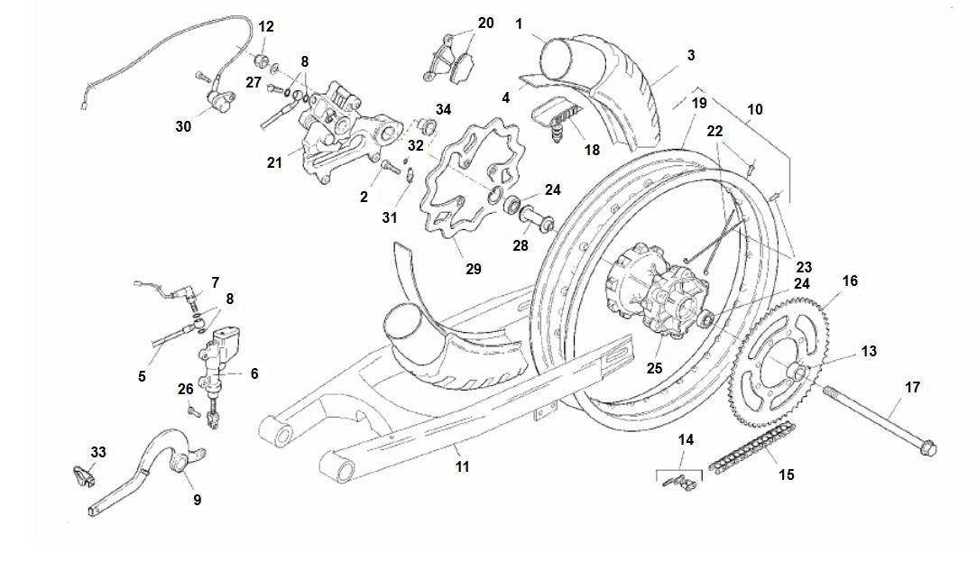 Roue Arriere VENT PIECES HM 50 BAJA & 50 DERAPAPAGE RR (2010-2011)