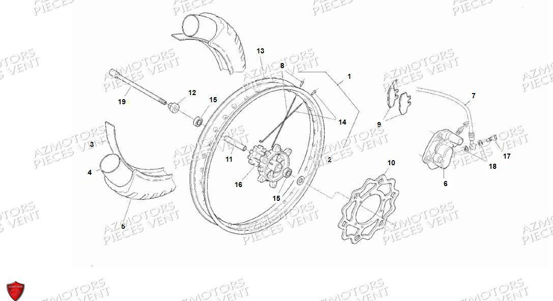 Roue Avant VENT PIECES HM 50 BAJA & 50 DERAPAPAGE RR (2010-2011)