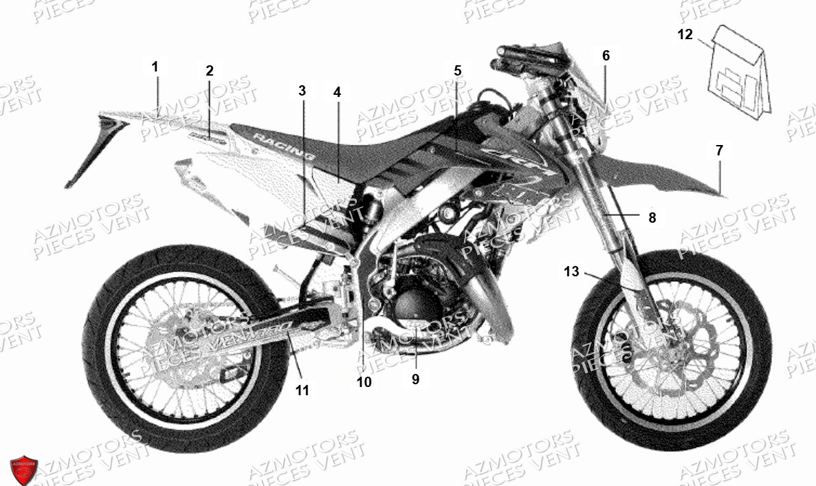 Stickers VENT PIECES HM 50 BAJA & 50 DERAPAPAGE RR (2010-2011)
