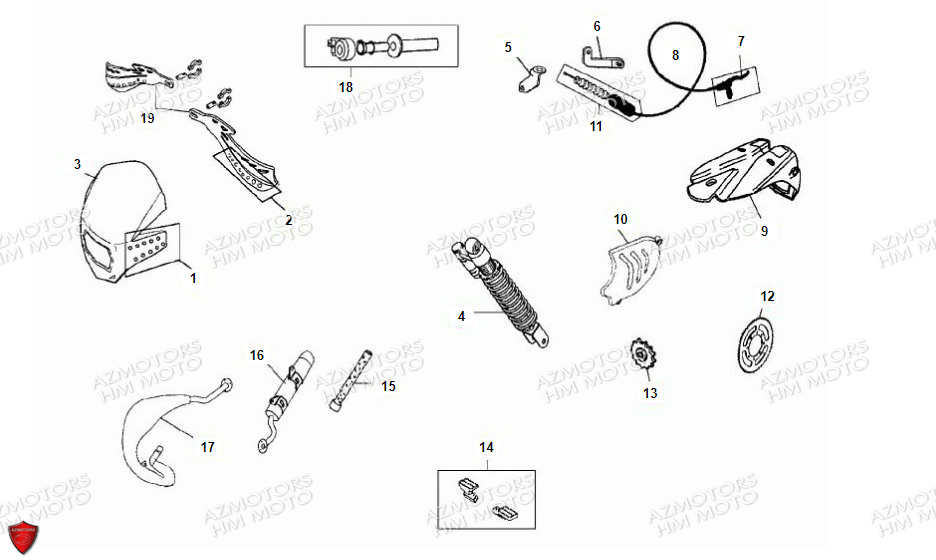 Carenages Pieces Option VENT PIECES HM 50 BAJA RR & DERAPAGE 50 RR (2012)