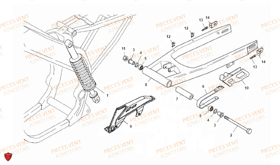 Bras Oscillant VENT Pièces VENT BAJA 125 4T 2018 (STANDARD)