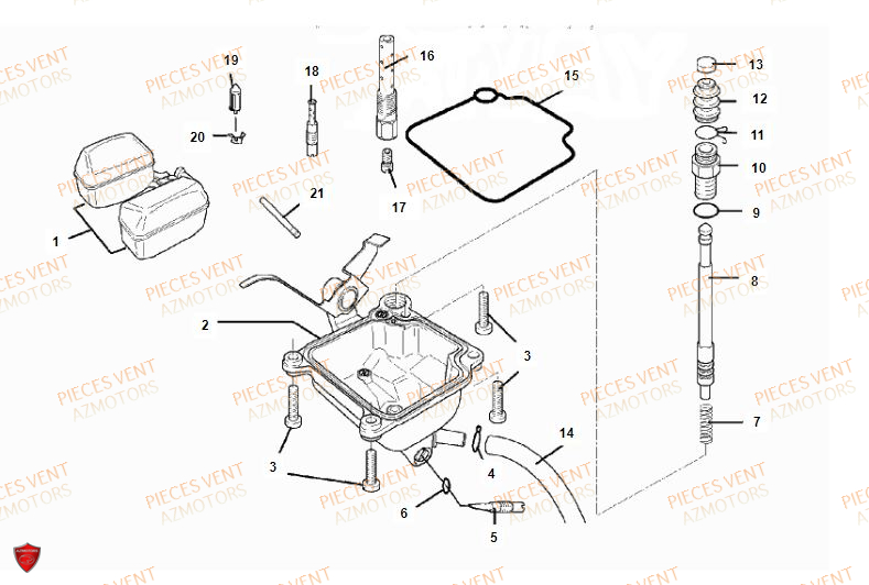 Detail Carburateur VENT Pièces VENT BAJA 125 4T 2018 (STANDARD)
