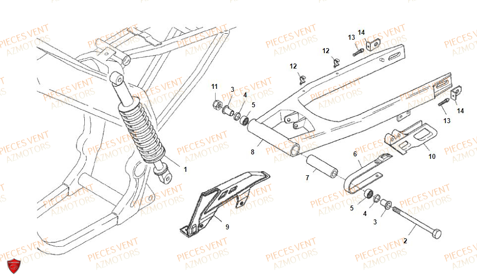 Bras Oscillant VENT Pièces VENT BAJA 125 4T 2019 (STANDARD)
