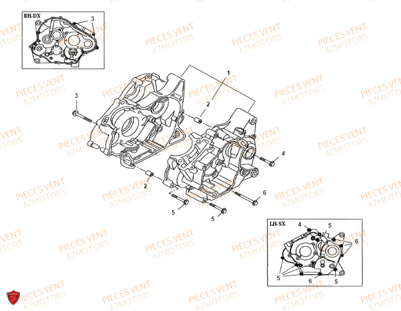 Carter Moteur VENT Pièces VENT BAJA 125 4T 2019 (STANDARD)