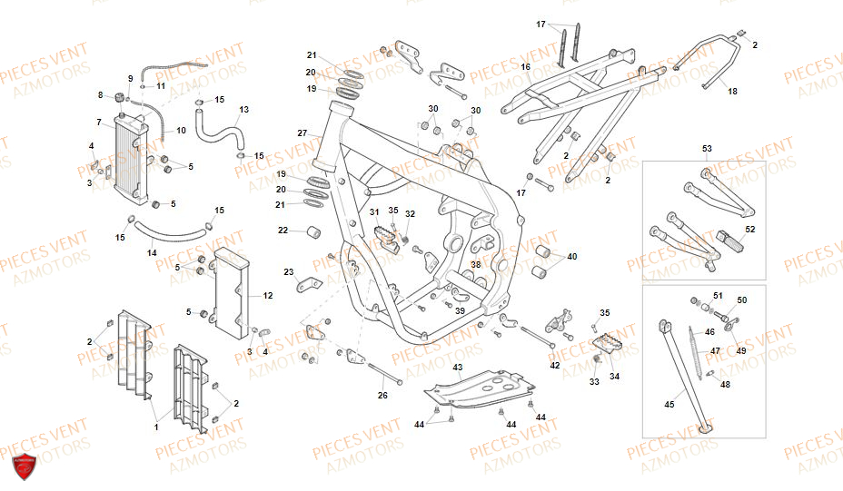 Chassis VENT Pièces VENT BAJA 125 4T 2019 (STANDARD)