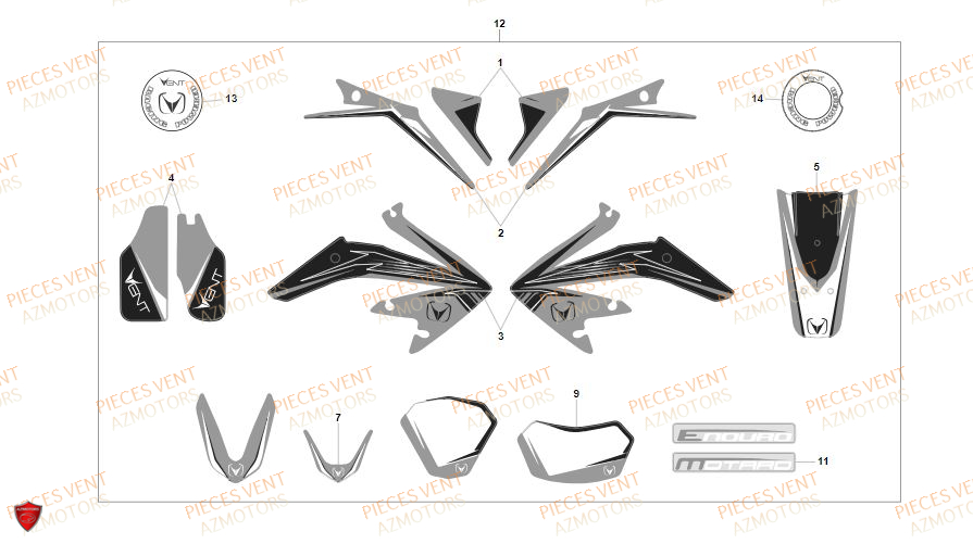 DECORS VENT Pièces MOTO Vent BAJA 125 4T 2019 (STANDARD)