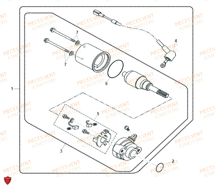 Demarreur VENT Pièces VENT BAJA 125 4T 2019 (STANDARD)