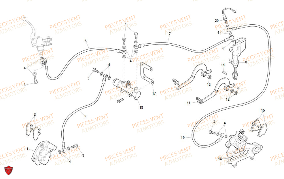 Frein VENT Pièces VENT BAJA 125 4T 2019 (STANDARD)