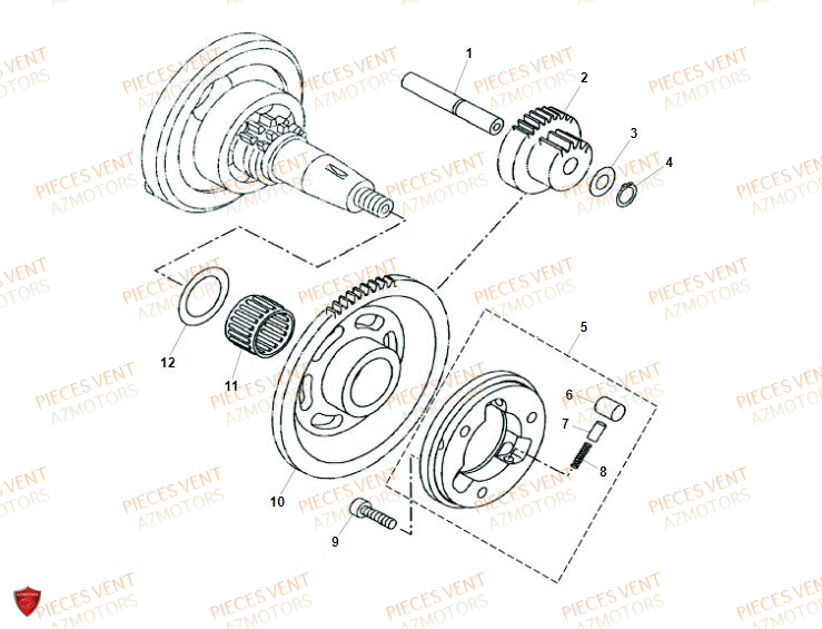 Roue Libre VENT Pièces VENT BAJA 125 4T 2019 (STANDARD)