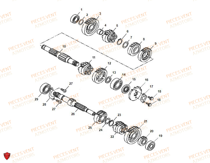 Transmission VENT Pièces VENT BAJA 125 4T 2019 (STANDARD)