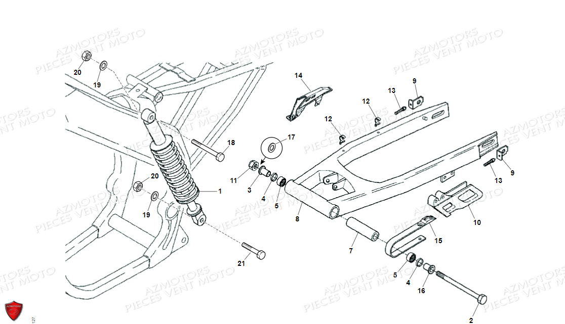 Bras Oscillant VENT Pièces VENT BAJA 125 4T EURO 5 2022 (STANDARD)