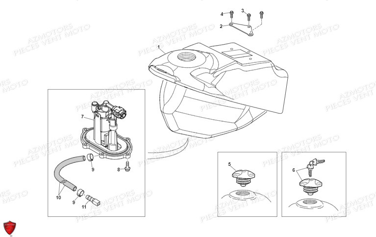 Reservoir A Carburant VENT Pièces VENT BAJA 125 4T EURO 5 2022 (STANDARD)