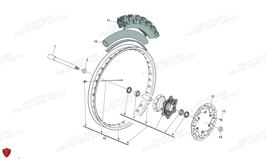 Roue Avant VENT Pièces VENT BAJA 125 4T EURO 5 2022 (STANDARD)