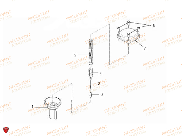 Boisseau VENT Pièces VENT BAJA RR 125 4T 2018 (ALUMINIUM)