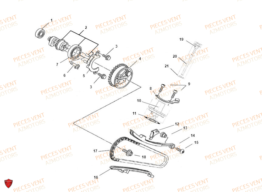 DISTRIBUTION VENT BAJA RR 125CC 2018