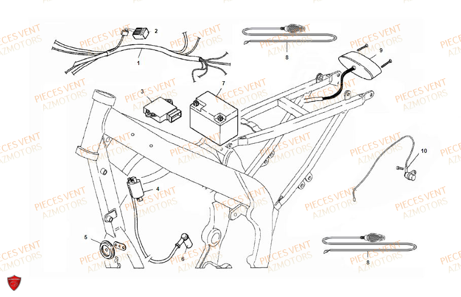 Equipement Electrique 2 VENT Pièces VENT BAJA RR 125 4T 2018 (ALUMINIUM)