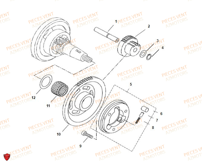 Roue Libre VENT Pièces VENT BAJA RR 125 4T 2018 (ALUMINIUM)