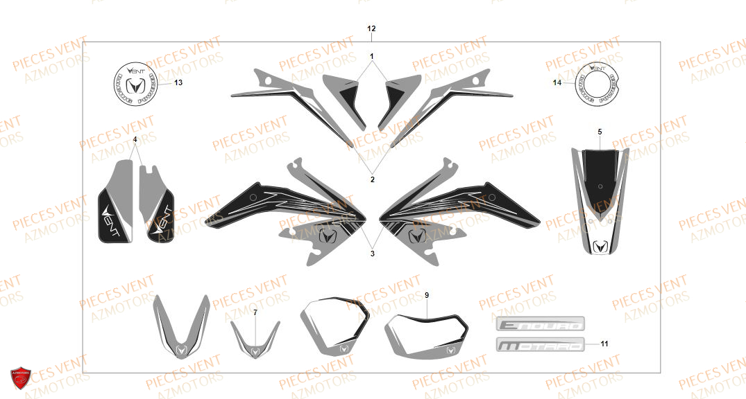 Decors VENT Pièces VENT BAJA RR 125 4T 2019 (ALUMINIUM)