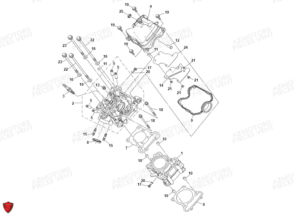 BOUGIE-CULASSE VENT Pièces MOTO Vent BAJA RR ENDURO 125cc EURO5 - 2022