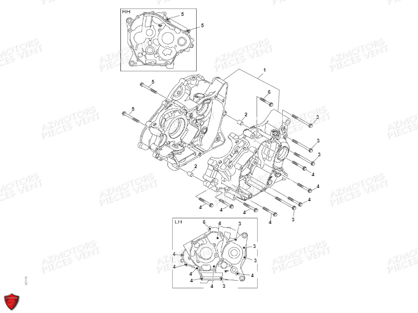 Carters Moteur VENT Pièces VENT BAJA RR 125 4T EURO5 2022 (ALUMINIUM)