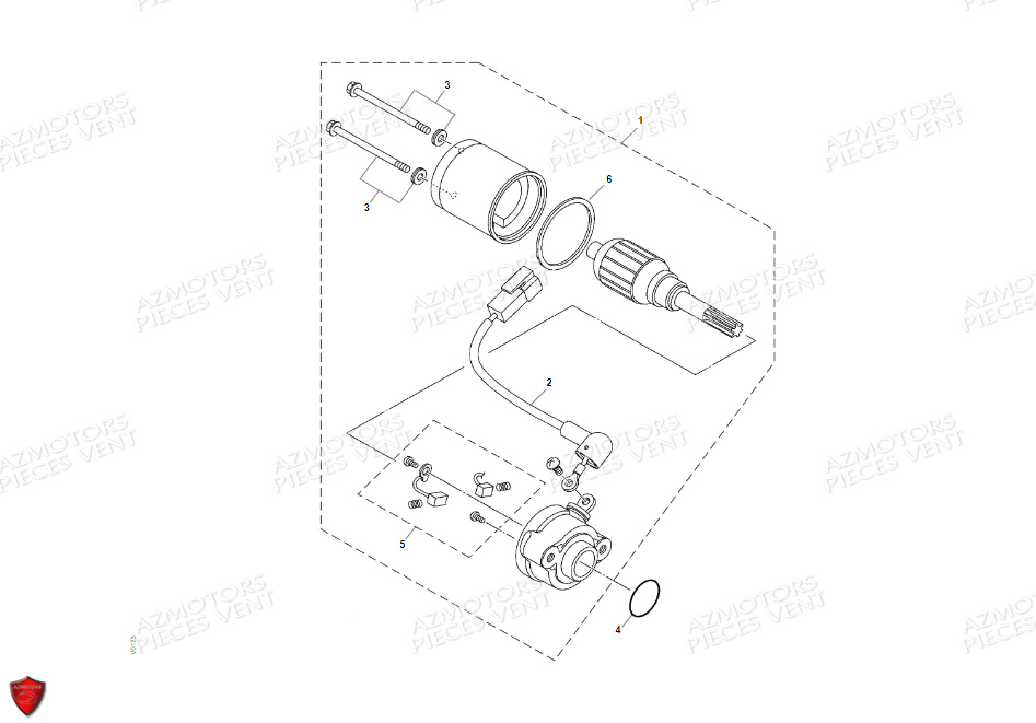 Demarreur VENT Pièces VENT BAJA RR 125 4T EURO5 2022 (ALUMINIUM)