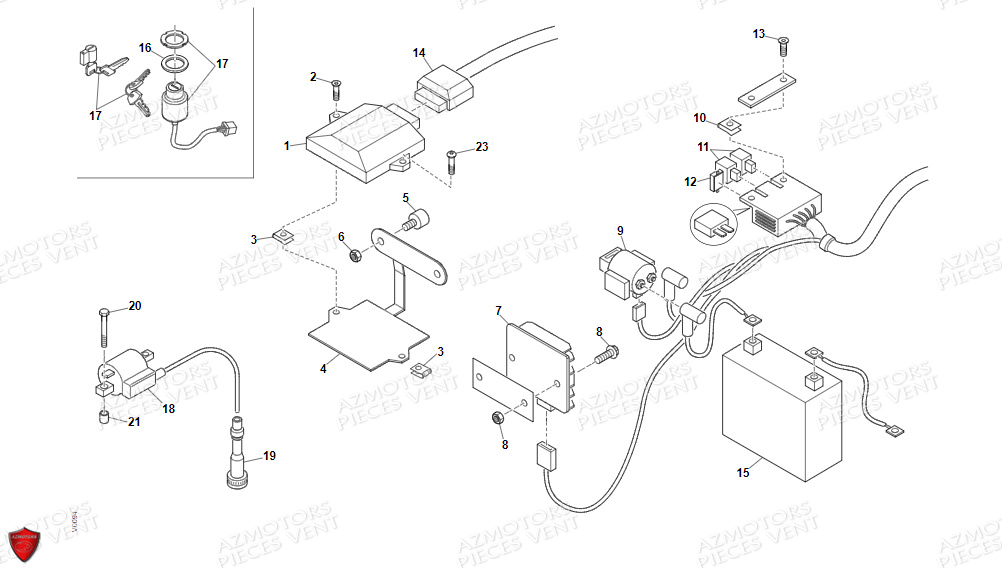 Electricite Batterie VENT Pièces VENT BAJA RR 125 4T EURO5 2022 (ALUMINIUM)