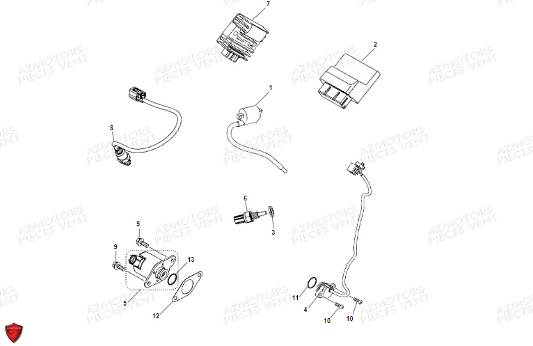 Electricite Composants VENT Pièces VENT BAJA RR 125 4T EURO5 2022 (ALUMINIUM)