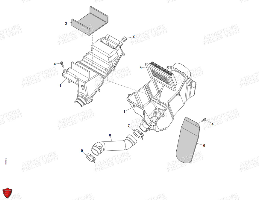 Filtre A Air VENT Pièces VENT BAJA RR 125 4T EURO5 2022 (ALUMINIUM)