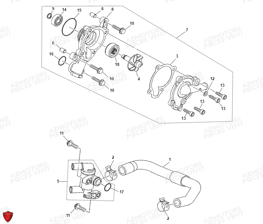 POMPE_A_EAU VENT Pièces MOTO Vent BAJA RR ENDURO 125cc EURO5 - 2022