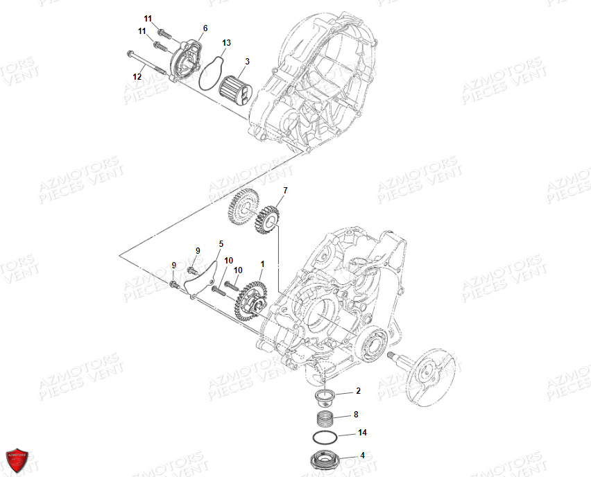 Pompe A Huile VENT Pièces VENT BAJA RR 125 4T EURO5 2022 (ALUMINIUM)