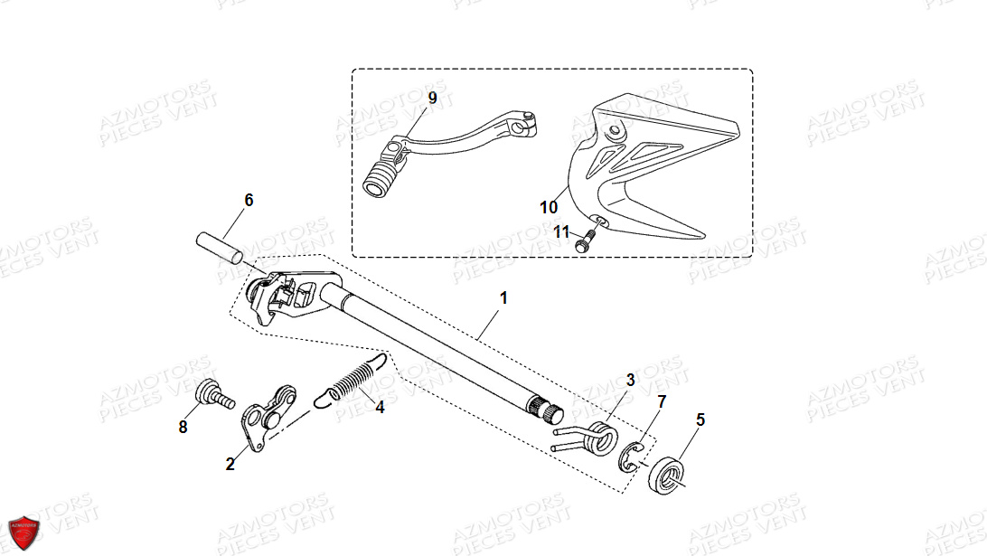 Selecteur De Vitesses VENT Pièces VENT BAJA RR 125 4T EURO5 2022 (ALUMINIUM)