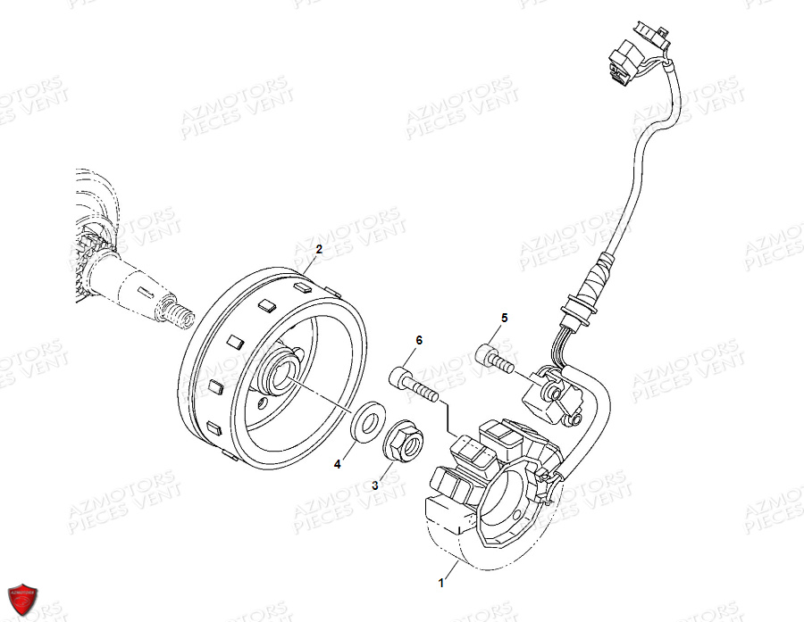 Stator Rotor VENT Pièces VENT BAJA RR 125 4T EURO5 2022 (ALUMINIUM)