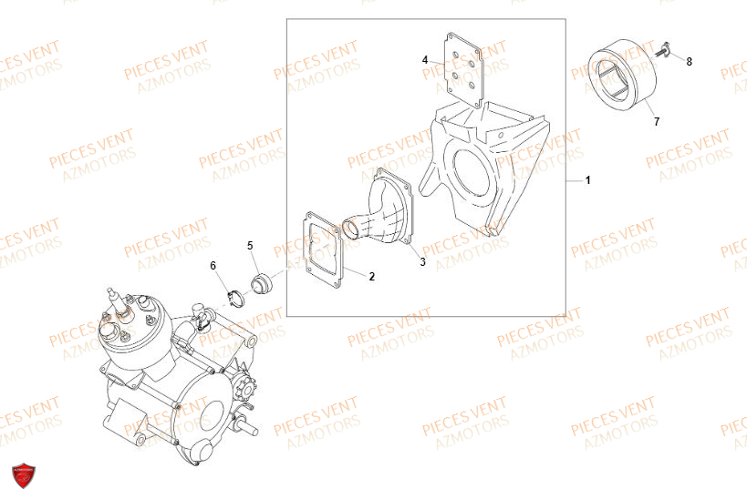 FILTRE_A_AIR VENT Pièces Vent Enduro BAJA RR 50cc - 2019 (VERSION FOURCHE ALUMINIUM)