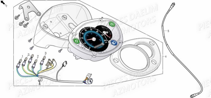 Compteur DAELIM Pièces Scooter DAELIM BEAGLE 50cc 4T
