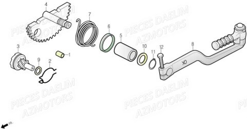 Kick Starter DAELIM Pièces Scooter DAELIM BEAGLE 50cc 4T
