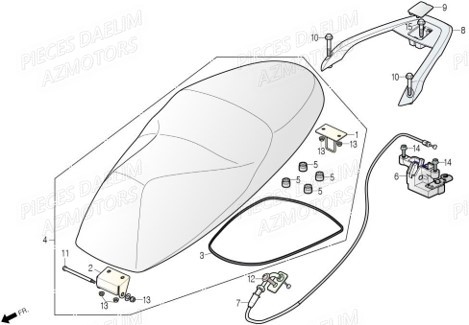 Selle DAELIM Pièces Scooter DAELIM BEAGLE 50cc 4T
