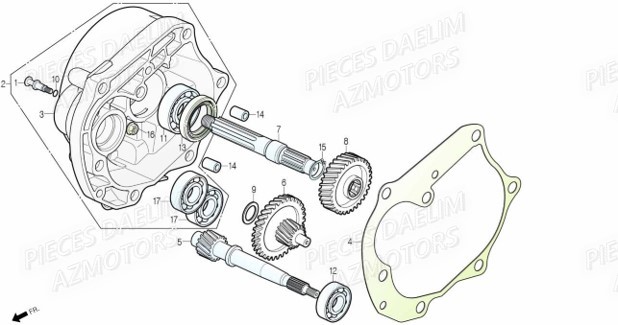 Transmission DAELIM Pièces Scooter DAELIM BEAGLE 50cc 4T
