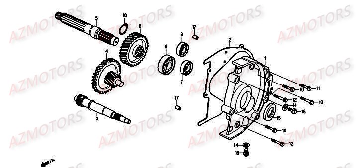 Carter De Transmission DAELIM Pièces Scooter DAELIM BESBI 125cc
