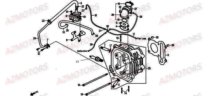 Culasse DAELIM Pièces Scooter DAELIM BESBI 125cc
