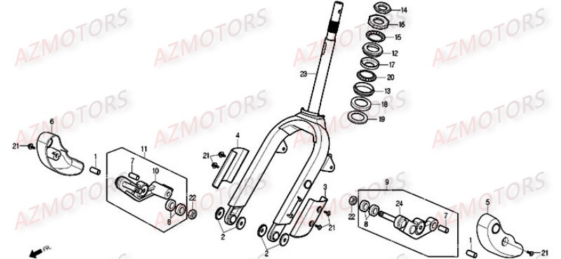 Fourche DAELIM Pièces Scooter DAELIM BESBI 125cc
