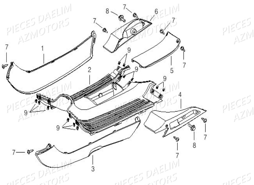 Bas De Caisse DAELIM Pièces Scooter DAELIM BESBI 125cc EURO 4