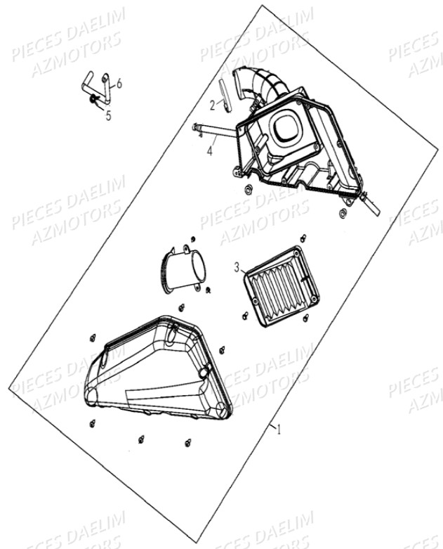 Boitier De Filtre A Air DAELIM Pièces Scooter DAELIM BESBI 125cc EURO 4