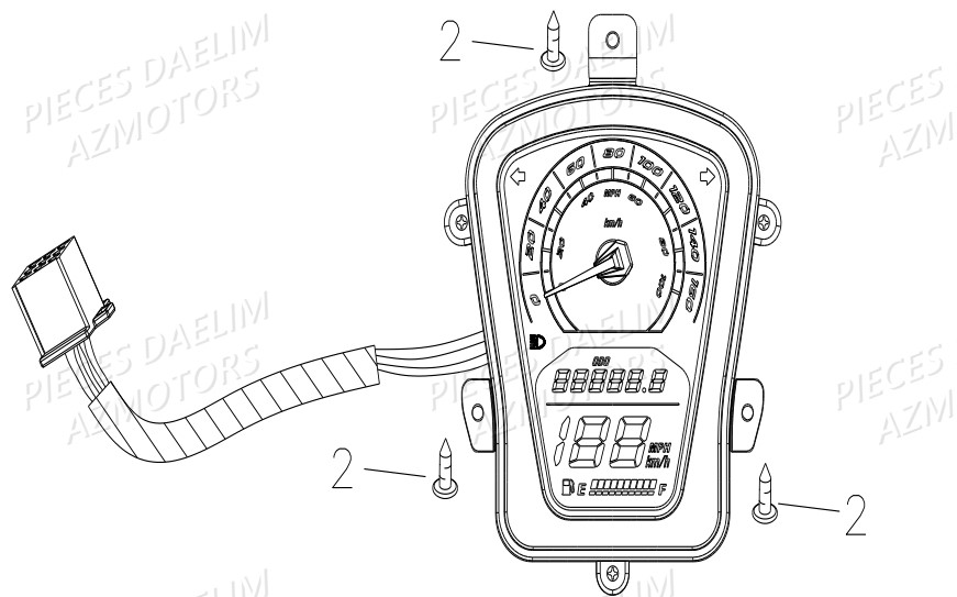 Compteur DAELIM Pièces Scooter DAELIM BESBI 125cc EURO 4