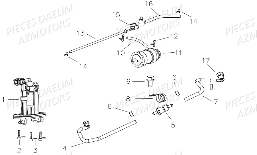 Pompe A Essence DAELIM Pièces Scooter DAELIM BESBI 125cc EURO 4