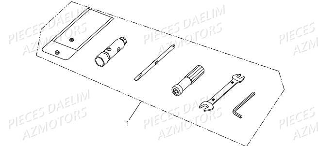 TROUSSE A OUTILS DAELIM BESBI 125 E4