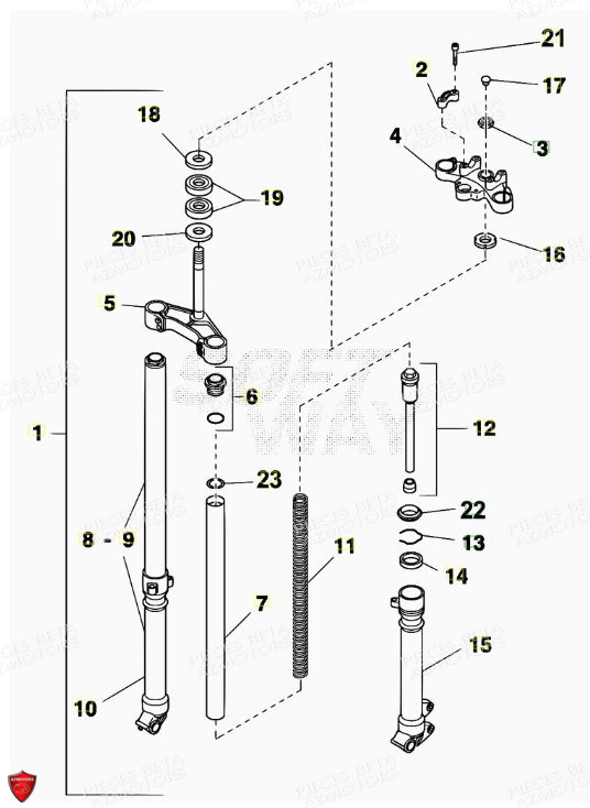 Fourche BETA Pièces Alp 200cc [2007]