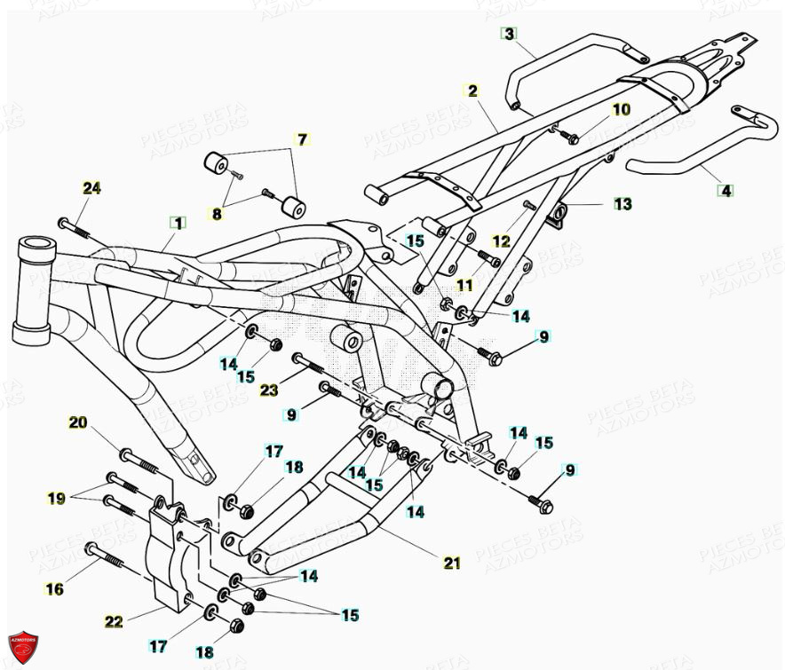 Chassis BETA Pièces Alp 200cc [2008-2011]