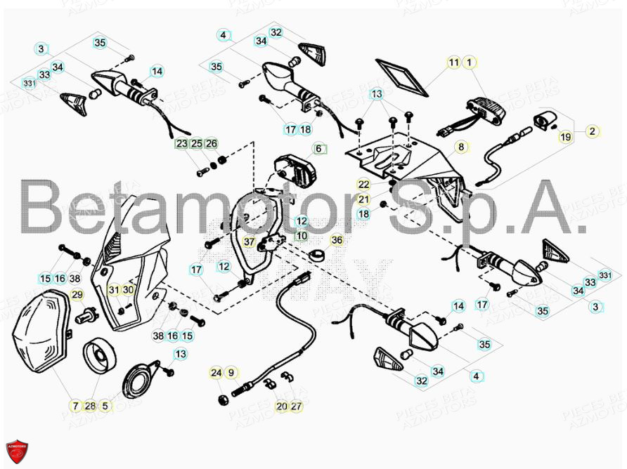 Equipement Electrique BETA Pièces Alp 200cc [2008-2011]